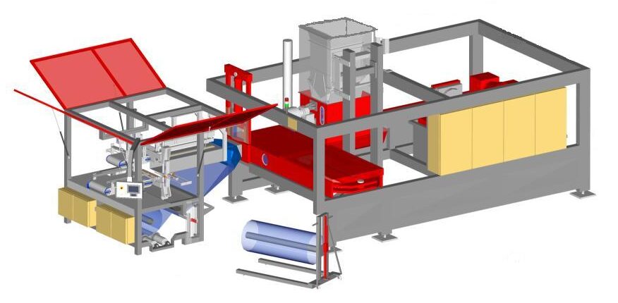 3D pers met foliekar en afzuiging