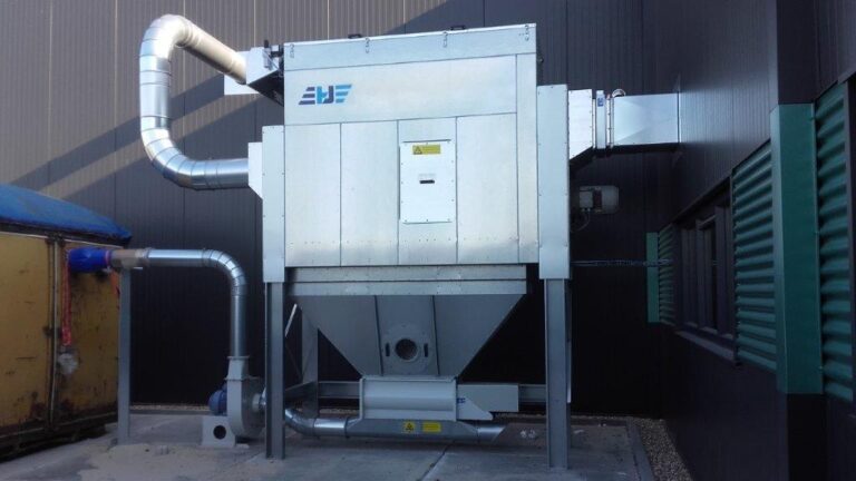 Small dust extraction unit pet food 10 step dust filter